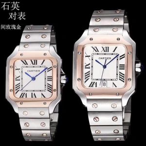 Replica Cartier Santos 904l Stainless Steel Quartz Watch 34mm 38mm