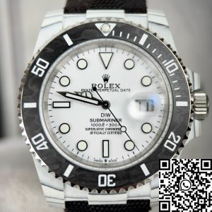 Rolex GMT-MASTER II Diw 1:1 Best Edition Black Fabric Strap White Dial